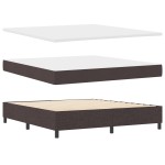 vidaXL Pat cu arcuri cu saltea Maro închis 180 x 200 cm țesătură vidaXL Pat cu arcuri cu saltea Maro închis 180 x 200 cm țesătură