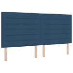 Pat cu somieră vidaXL cu saltea și băncuță Albastru 200x200 cm Material Pat cu somieră vidaXL cu saltea și băncuță Albastru 200x200 cm Material