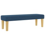 Pat cu somieră vidaXL cu saltea și băncuță Albastru 200x200 cm Material Pat cu somieră vidaXL cu saltea și băncuță Albastru 200x200 cm Material
