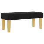 Pat box spring vidaXL cu saltea și bencă Negru 100x200 cm Țesătură Pat box spring vidaXL cu saltea și bencă Negru 100x200 cm Țesătură