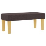 Pat Box Spring vidaXL cu saltea și bancă Maro închis 100x200 cm din țesătură Pat Box Spring vidaXL cu saltea și bancă Maro închis 100x200 cm din țesătură