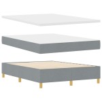 Pat cu saltea și bancă vidaXL Gri deschis 140x200 cm Material textil Pat cu saltea și bancă vidaXL Gri deschis 140x200 cm Material textil
