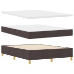 Pat Box Spring vidaXL cu Saltea și Bancă Maro Închis 140x200 cm Textil Pat Box Spring vidaXL cu Saltea și Bancă Maro Închis 140x200 cm Textil