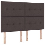 Pat Box Spring vidaXL cu Saltea și Bancă Maro Închis 140x200 cm Textil Pat Box Spring vidaXL cu Saltea și Bancă Maro Închis 140x200 cm Textil