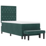 vidaXL Pat cu arcuri cu saltea Verde închis 80 x 200 cm Catifea vidaXL Pat cu arcuri cu saltea Verde închis 80 x 200 cm Catifea