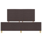 vidaXL Cadru de pat cu headboard Maro închis 180 x 200 cm țesătură