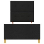 vidaXL Cadru de pat cu headboard Negru 80 x 200 cm țesătură vidaXL Cadru de pat cu headboard Negru 80 x 200 cm țesătură