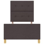 vidaXL Cadru de pat cu headboard Maro închis 90 x 200 cm țesătură vidaXL Cadru de pat cu headboard Maro închis 90 x 200 cm țesătură
