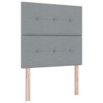 vidaXL Cadru de pat cu headboard Gri deschis 120 x 200 cm țesătură vidaXL Cadru de pat cu headboard Gri deschis 120 x 200 cm țesătură
