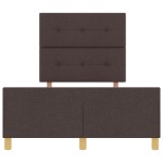 vidaXL Cadru de pat cu headboard Maro închis 120 x 200 cm țesătură