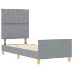 vidaXL Cadru de pat cu headboard Gri deschis 80 x 200 cm țesătură vidaXL Cadru de pat cu headboard Gri deschis 80 x 200 cm țesătură