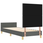 vidaXL Cadru de pat cu headboard Gri închis 80 x 200 cm țesătură vidaXL Cadru de pat cu headboard Gri închis 80 x 200 cm țesătură