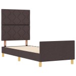 vidaXL Cadru de pat cu headboard Maro închis 80 x 200 cm țesătură