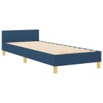 vidaXL Cadru de pat cu headboard albastru 80 x 200 cm țesătură vidaXL Cadru de pat cu headboard albastru 80 x 200 cm țesătură