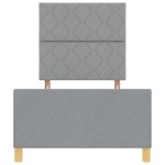 Cadru de pat vidaXL Gri deschis 90x190 cm din material textil Cadru de pat vidaXL Gri deschis 90x190 cm din material textil