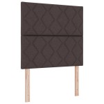 vidaXL Cadru de pat cu headboard Maro închis 90 x 200 cm țesătură vidaXL Cadru de pat cu headboard Maro închis 90 x 200 cm țesătură