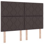 vidaXL Cadru de pat cu headboard Maro închis 160 x 200 cm țesătură