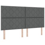 vidaXL Cadru de pat cu headboard Gri închis 180 x 200 cm țesătură vidaXL Cadru de pat cu headboard Gri închis 180 x 200 cm țesătură