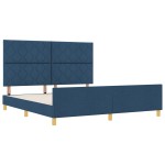 Cadru de pat vidaXL Albastru 180x200 cm Țesătură Cadru de pat vidaXL Albastru 180x200 cm Țesătură