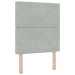 vidaXL Cadru de pat cu headboard Gri deschis 80 x 200 cm Catifea vidaXL Cadru de pat cu headboard Gri deschis 80 x 200 cm Catifea