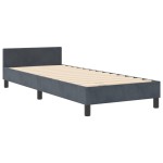 vidaXL Cadru de pat cu headboard Gri închis 80 x 200 cm Catifea vidaXL Cadru de pat cu headboard Gri închis 80 x 200 cm Catifea
