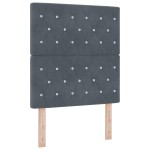 vidaXL Cadru de pat cu headboard Gri închis 80 x 200 cm Catifea vidaXL Cadru de pat cu headboard Gri închis 80 x 200 cm Catifea