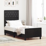 vidaXL Cadru de pat cu headboard Negru 80 x 200 cm Catifea vidaXL Cadru de pat cu headboard Negru 80 x 200 cm Catifea