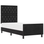 vidaXL Cadru de pat cu headboard Negru 80 x 200 cm Catifea vidaXL Cadru de pat cu headboard Negru 80 x 200 cm Catifea