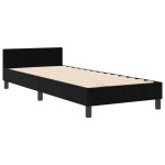 vidaXL Cadru de pat cu headboard Negru 80 x 200 cm Catifea vidaXL Cadru de pat cu headboard Negru 80 x 200 cm Catifea