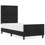 vidaXL Cadru de pat cu headboard Negru 80 x 200 cm Catifea vidaXL Cadru de pat cu headboard Negru 80 x 200 cm Catifea