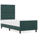 vidaXL Cadru de pat cu headboard Verde închis 80 x 200 cm Catifea vidaXL Cadru de pat cu headboard Verde închis 80 x 200 cm Catifea