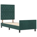 vidaXL Cadru de pat cu headboard Verde închis 80 x 200 cm Catifea vidaXL Cadru de pat cu headboard Verde închis 80 x 200 cm Catifea