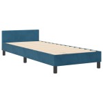 vidaXL Cadru de pat cu headboard Albastru închis 80 x 200 cm Catifea vidaXL Cadru de pat cu headboard Albastru închis 80 x 200 cm Catifea