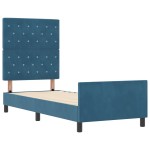 vidaXL Cadru de pat cu headboard Albastru închis 80 x 200 cm Catifea vidaXL Cadru de pat cu headboard Albastru închis 80 x 200 cm Catifea