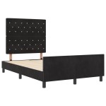 vidaXL Cadru de pat cu headboard Negru 120 x 200 cm Catifea