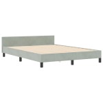 vidaXL Cadru de pat cu headboard Gri deschis 180 x 200 cm Catifea vidaXL Cadru de pat cu headboard Gri deschis 180 x 200 cm Catifea