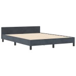 vidaXL Cadru de pat cu headboard Gri închis 180 x 200 cm Catifea vidaXL Cadru de pat cu headboard Gri închis 180 x 200 cm Catifea