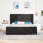 vidaXL Cadru de pat cu headboard Negru 180 x 200 cm Catifea vidaXL Cadru de pat cu headboard Negru 180 x 200 cm Catifea