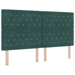vidaXL Cadru de pat cu headboard Verde închis 180 x 200 cm Catifea vidaXL Cadru de pat cu headboard Verde închis 180 x 200 cm Catifea