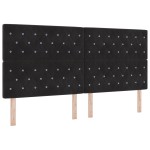 vidaXL Cadru de pat cu headboard Negru 200 x 200 cm Catifea vidaXL Cadru de pat cu headboard Negru 200 x 200 cm Catifea