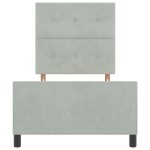 vidaXL Cadru de pat cu headboard Gri deschis 80 x 200 cm Catifea
