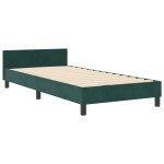vidaXL Cadru de pat cu headboard Verde închis 90 x 200 cm Catifea