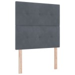 Cadrul de pat vidaXL în gri închis, 100x200 cm, fabricat din catifea Cadrul de pat vidaXL în gri închis, 100x200 cm, fabricat din catifea