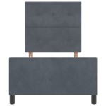 Cadrul de pat vidaXL în gri închis, 100x200 cm, fabricat din catifea Cadrul de pat vidaXL în gri închis, 100x200 cm, fabricat din catifea
