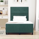 Pat vidaXL verde închis, 120x190 cm, fabricat din catifea Pat vidaXL verde închis, 120x190 cm, fabricat din catifea