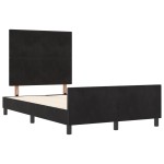 vidaXL Cadru de pat cu headboard Negru 120 x 200 cm Catifea
