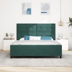 vidaXL Cadru de pat cu headboard Verde închis 180 x 200 cm Catifea