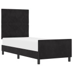 vidaXL Cadru de pat cu headboard Negru 80 x 200 cm Catifea