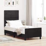vidaXL Cadru de pat cu headboard Negru 80 x 200 cm Catifea