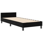 vidaXL Cadru de pat cu headboard Negru 80 x 200 cm Catifea